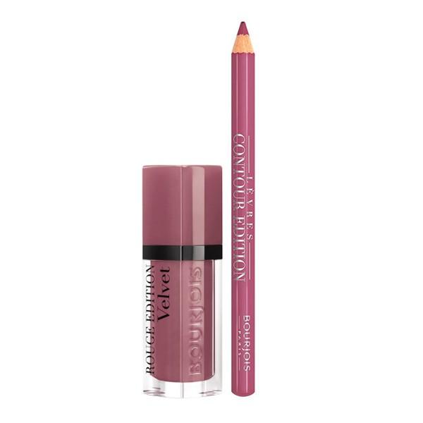 Kosmetik sæt til kvinder Rouge Édition Velvet Bourjois (2 stk) 17 + contour lipliner #11