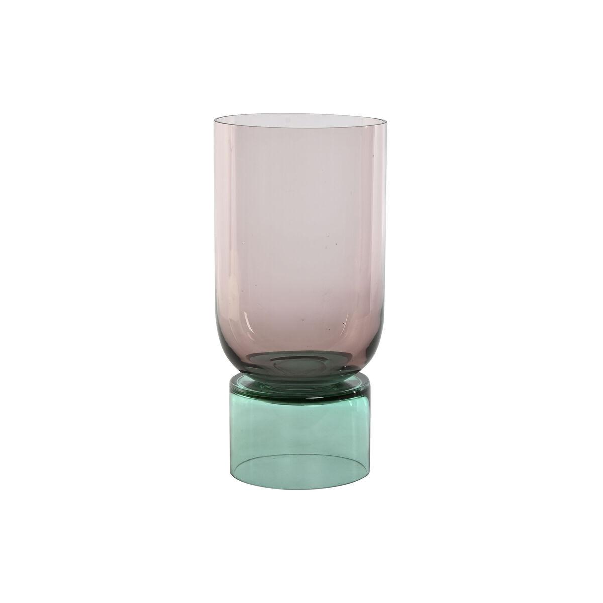 Vase glas to-farvet - 15 × 15 × 32 cm