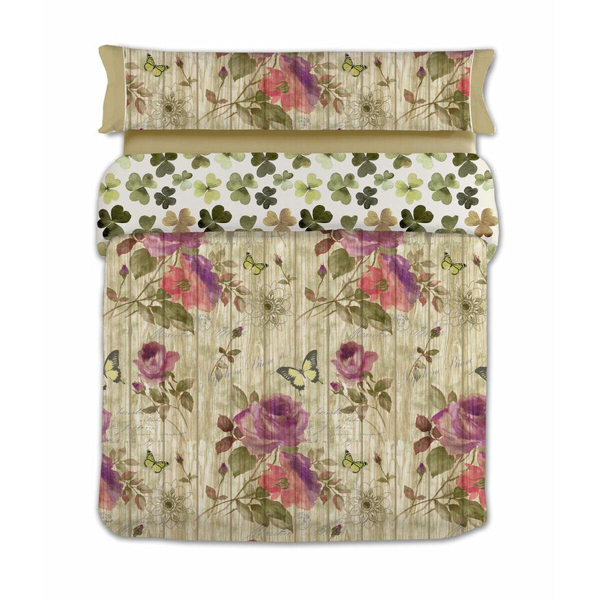 Dynebetræk sæt Lois VINTAGE - brun/beige 150 x 230 cm (3 dele)