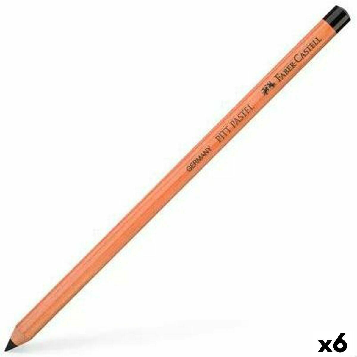Faber-Castell Pitt Pastel farveblyanter - sort, 6 stk.