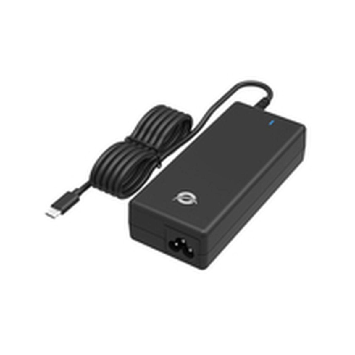 Conceptronic vægoplader 100 W med USB og USB‑C - Sort billede