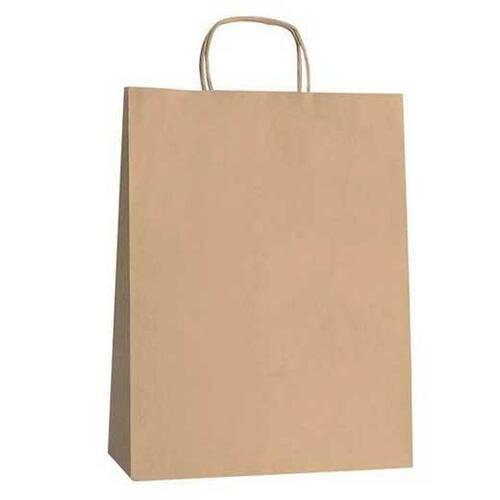 Fama gaveposer brun med hank 21 × 11 × 29 cm - 25 stk, 125 g/m²
