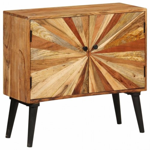 Skænk i massivt mangotræ 85 × 30 × 75 cm - rustik opbevaring