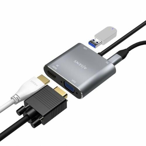 USB-C til VGA/HDMI-adapter Aisens A109-0626