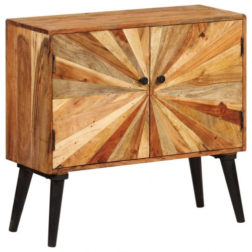 Skænk i massivt mangotræ 85 × 30 × 75 cm - rustik opbevaring