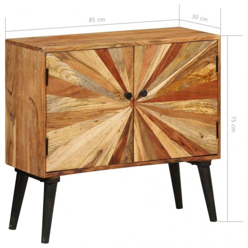 Skænk i massivt mangotræ 85 × 30 × 75 cm - rustik opbevaring