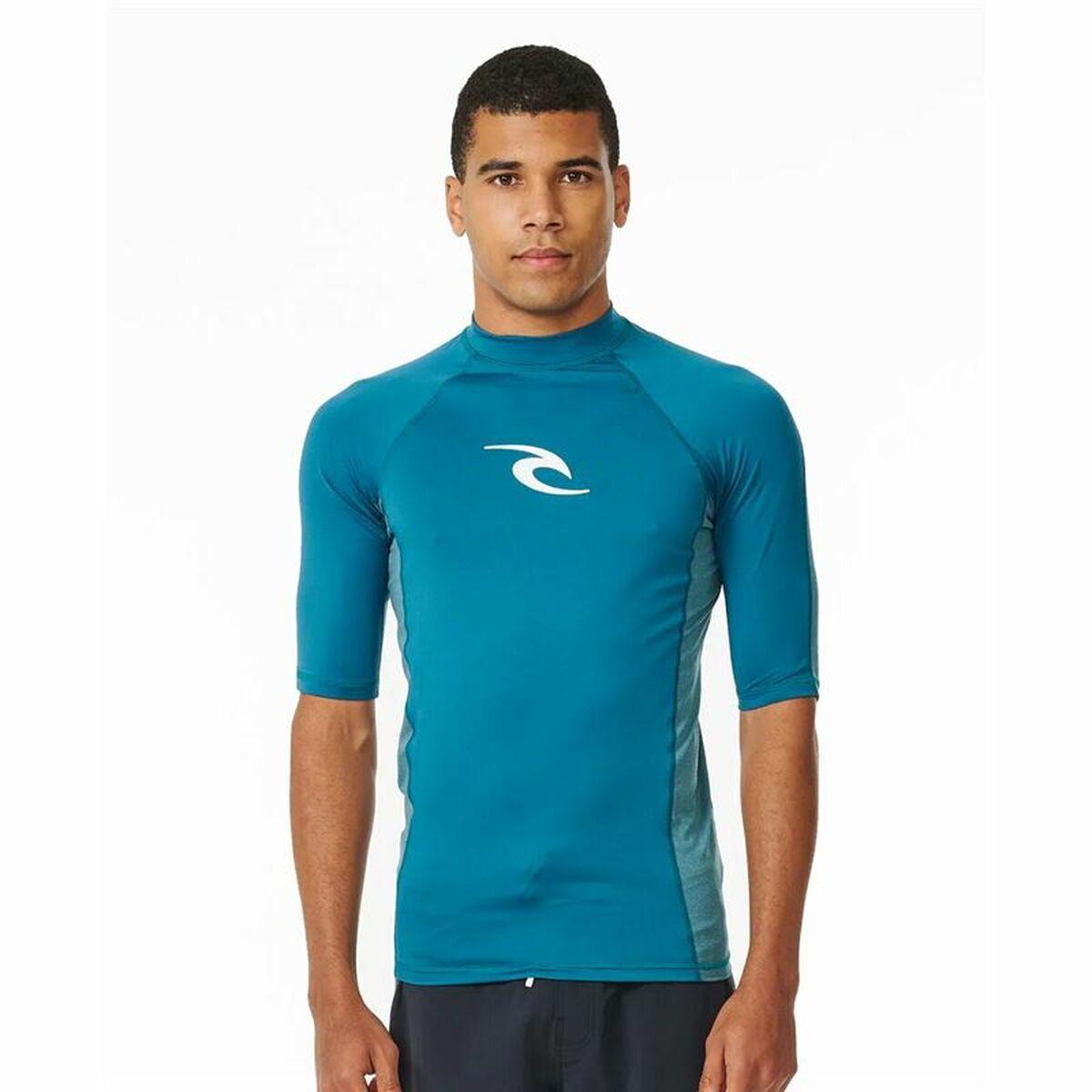 Kortærmet T-shirt til Mænd Rip Curl Waves Upf Blå S