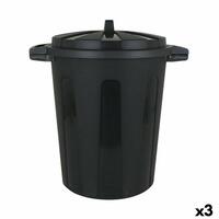 Skraldespand Dem 100 L Sort 64 x 54 x 68 cm (3 enheder)