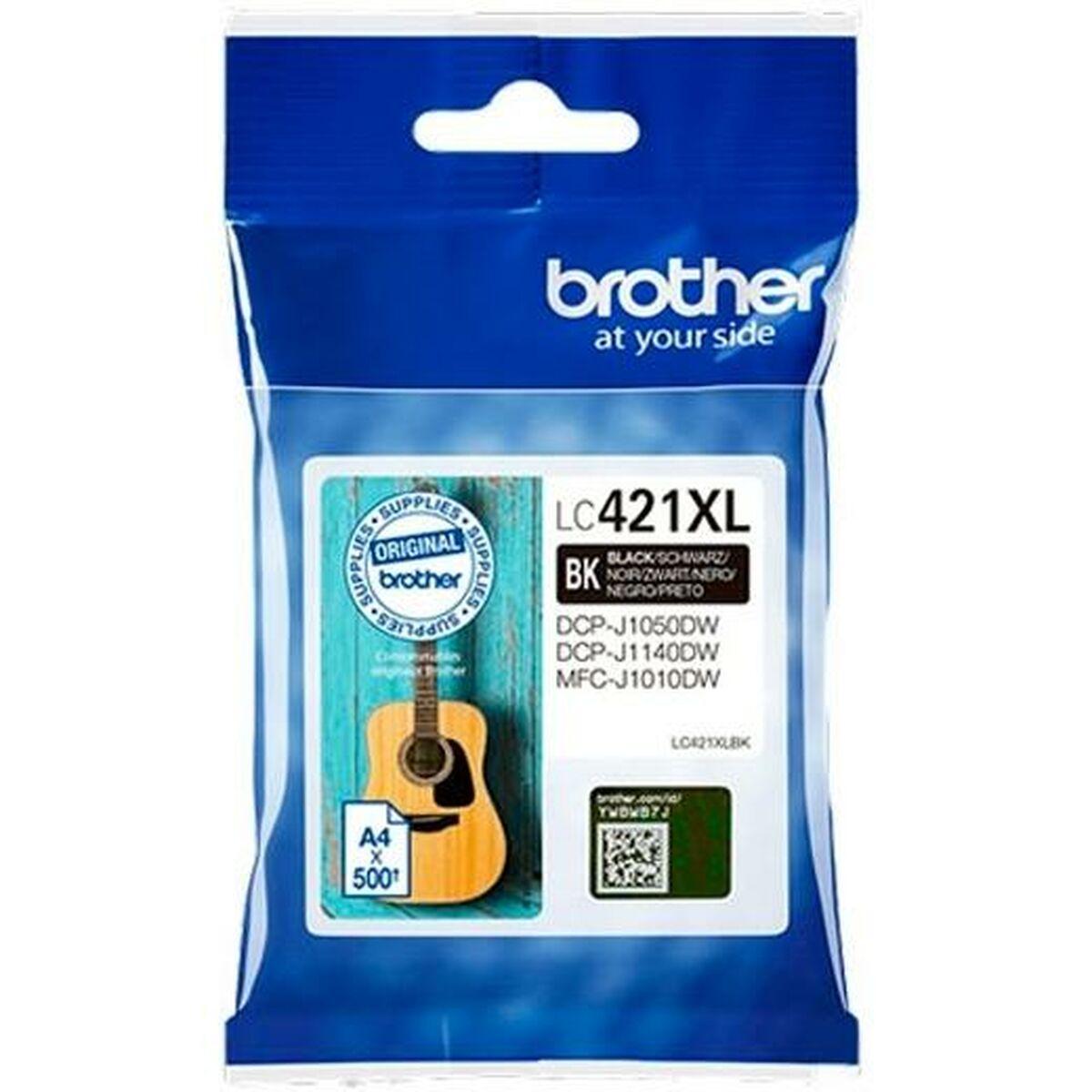 Brother LC421XL blækpatron - Sort, original, 5-pak (500 sider) billede