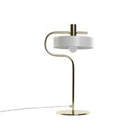 Bordlampe Home ESPRIT Hvid Gylden Metal 220 V 28 x 18 x 46 cm