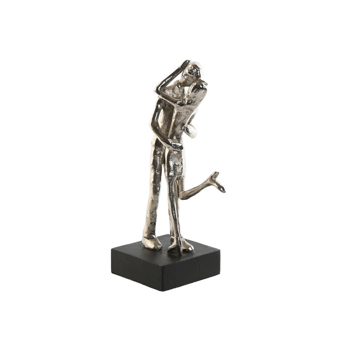 Dekorativ figur - Par, sort/sølv, 14 × 10 × 29 cm