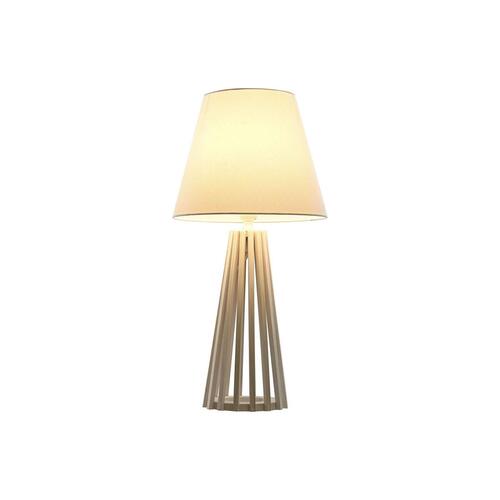 Bordlampe Home ESPRIT Hvid Træ 50 W 220 V 30 x 30 x 61 cm