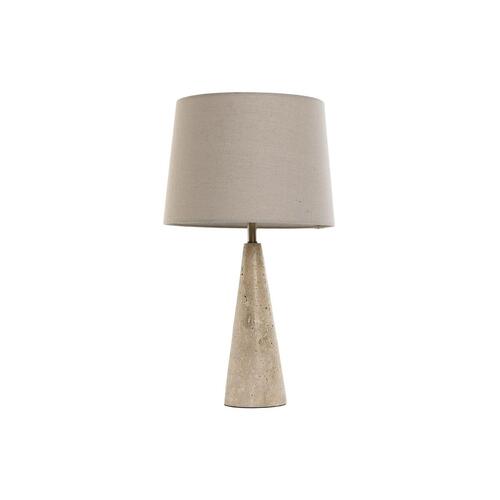 Bordlampe Home ESPRIT Beige Hør Marmor 35 x 35 x 64 cm