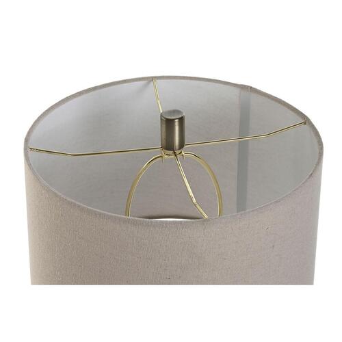 Bordlampe Home ESPRIT Beige Hør Marmor 35 x 35 x 64 cm