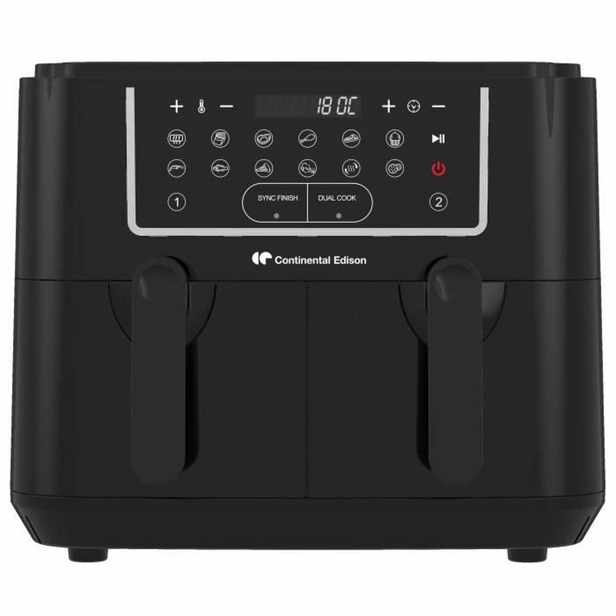 Continental Edison CERFRSH24002CB airfryer - 9 l, 2 skuffer, 2400 W - Sort