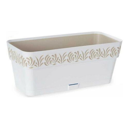 Selvvandende planter Stefanplast 3919201 Hvid Beige Plastik 13,3 x 12,3 x 29,3 cm