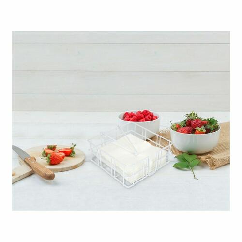 Servietholder Confortime Hvid 18 x 18 x 6,5 cm (12 enheder)