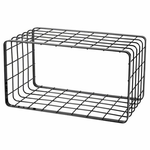 Holder Inde rist Sort 34 x 19 x 18 cm (2 enheder)