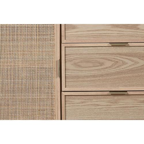 Skænk Home ESPRIT Rattan Gran 136 x 38 x 80 cm
