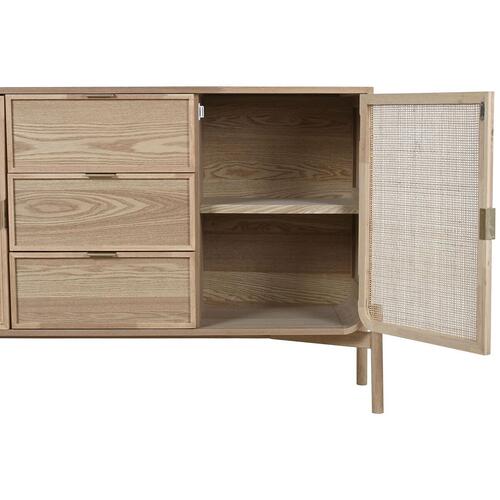 Skænk Home ESPRIT Rattan Gran 136 x 38 x 80 cm