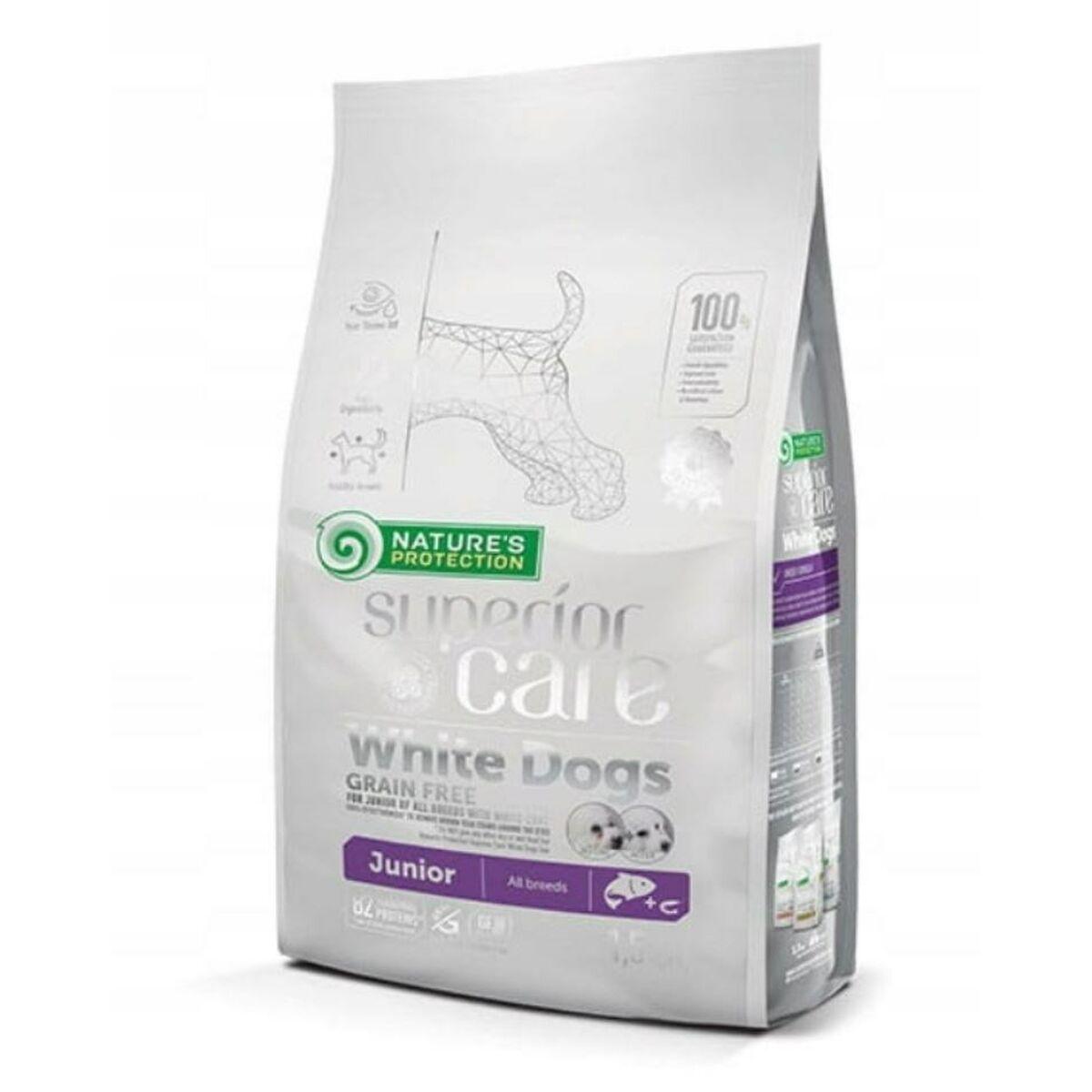 Foder NATURE'S PROTECTION Superior Care White Dogs Laksefarvet 1,5 Kg
