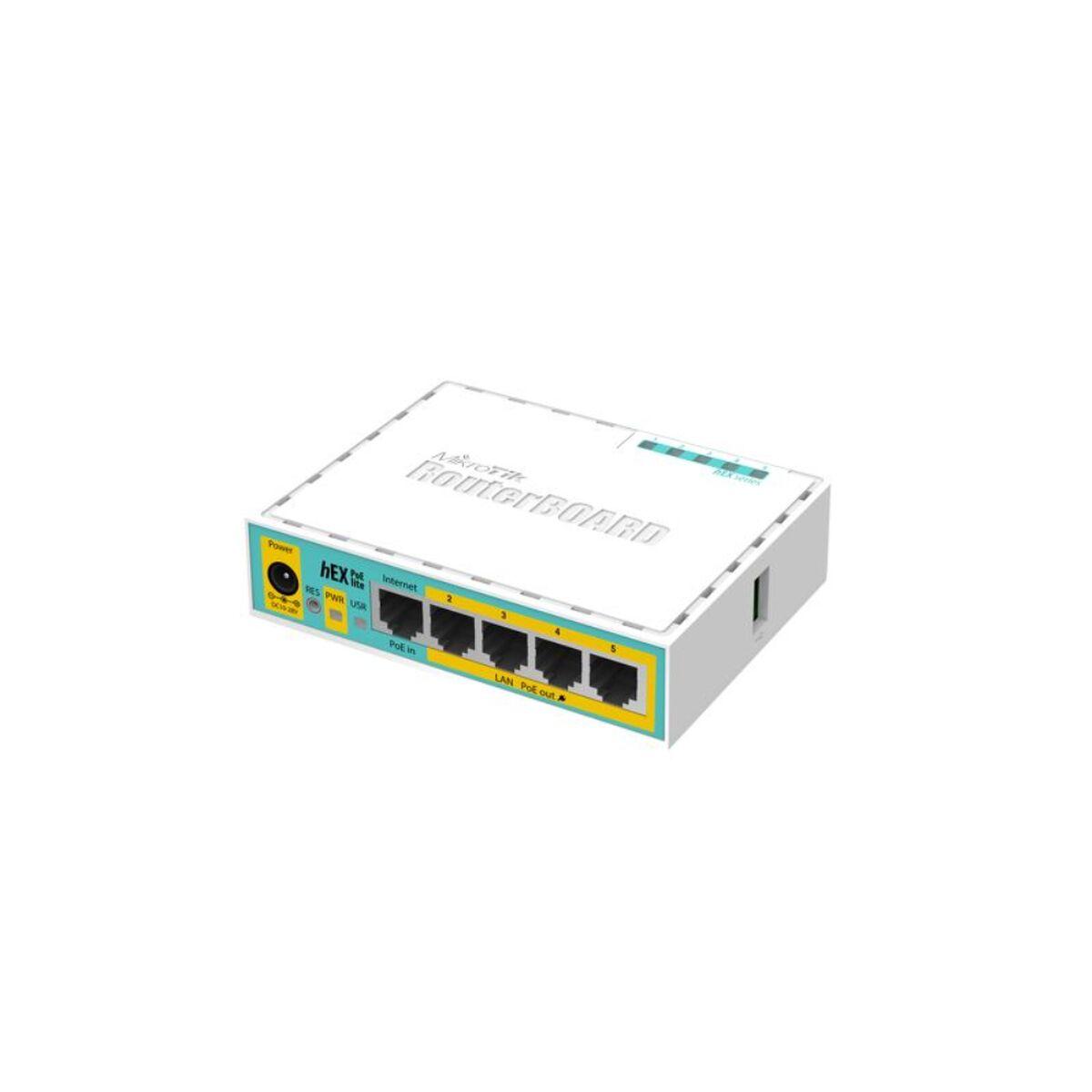 Mikrotik hEX PoE-router (hvid) - Router til Ethernet LAN