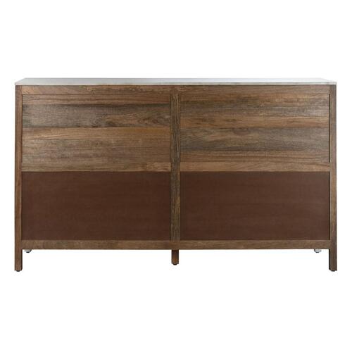 Skænk Home ESPRIT Hvid Krystal Mangotræ 175 x 45,2 x 105 cm