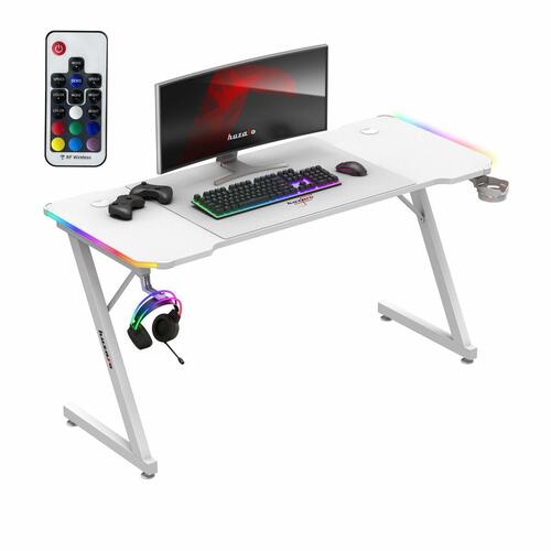 Skrivebord Huzaro HZ-Hero 3.3 White RGB Hvid