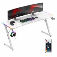 Skrivebord Huzaro HZ-Hero 4.8 RGB White Hvid