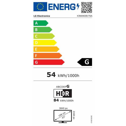 Smart TV LG 43NANO81T6A.AEU 4K Ultra HD 43" HDR D-LED NanoCell