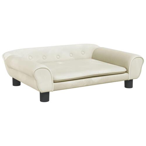 Sofa til børn 70x45x26 cm velour cremefarvet