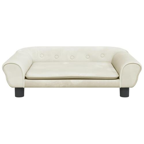 Sofa til børn 70x45x26 cm velour cremefarvet