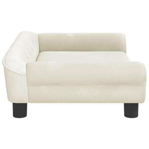Sofa til børn 70x45x26 cm velour cremefarvet