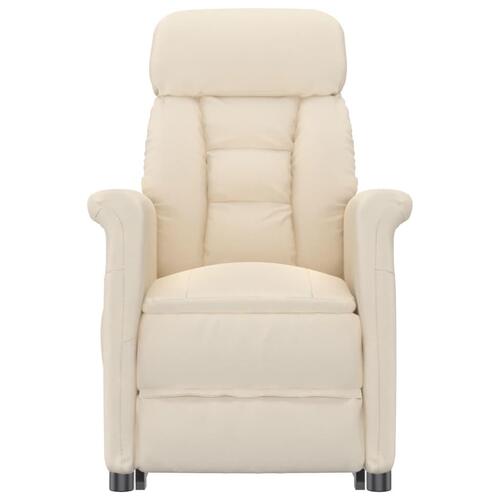Eldrevet lænestol mikrofiberstof beige