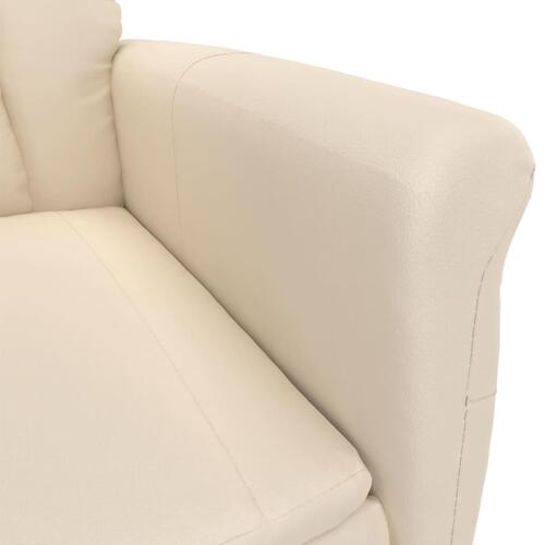 Eldrevet lænestol mikrofiberstof beige