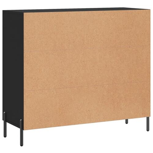 Skab 90x34x80 cm konstrueret træ sort