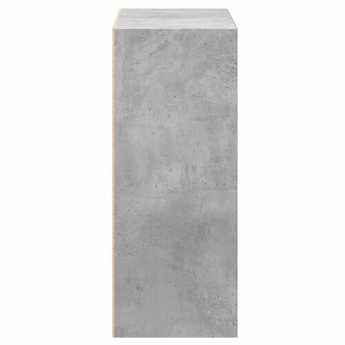 Bogreol med 2 hylder 60x30x76,5 cm konstrueret træ betongrå