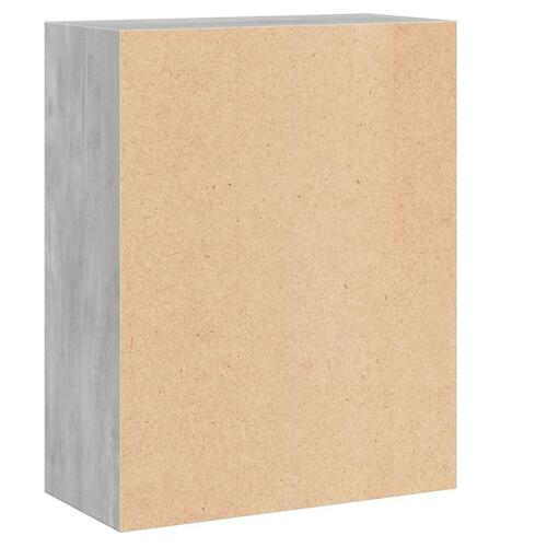 Bogreol med 2 hylder 60x30x76,5 cm konstrueret træ betongrå