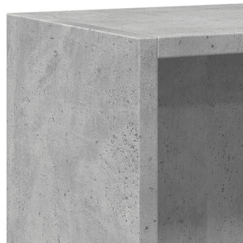 Bogreol med 2 hylder 60x30x76,5 cm konstrueret træ betongrå