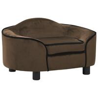Hundesofa 67x47x36 cm plys brun