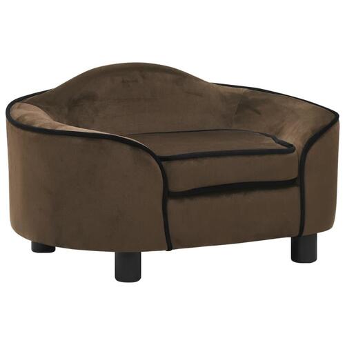 Hundesofa 67x47x36 cm plys brun