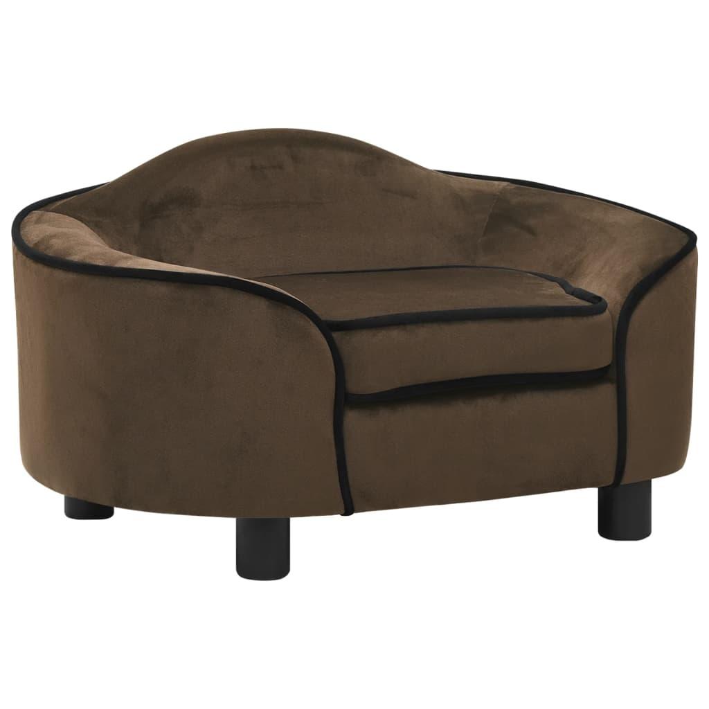 Hundesofa 67x47x36 cm plys brun