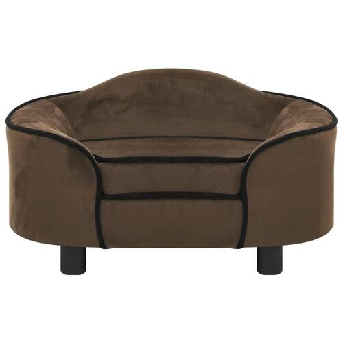 Hundesofa 67x47x36 cm plys brun