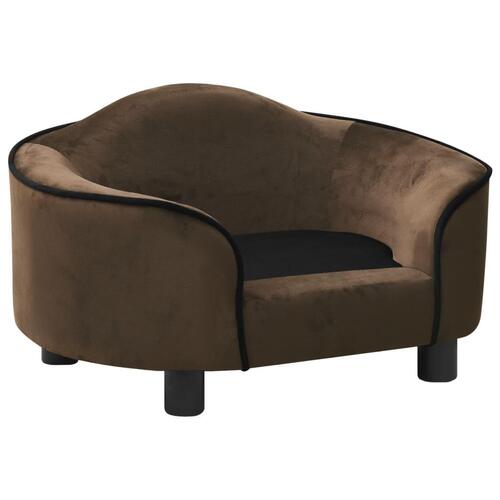 Hundesofa 67x47x36 cm plys brun