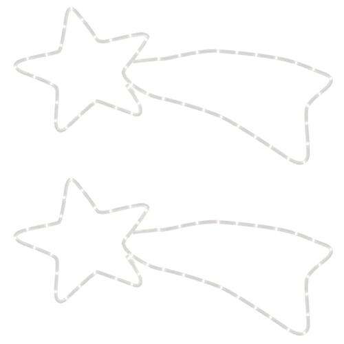 Stjerneskud 2 stk. 65x28 cm 48 LED'er varmt hvidt lys