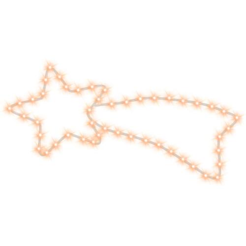 Stjerneskud 2 stk. 65x28 cm 48 LED'er varmt hvidt lys