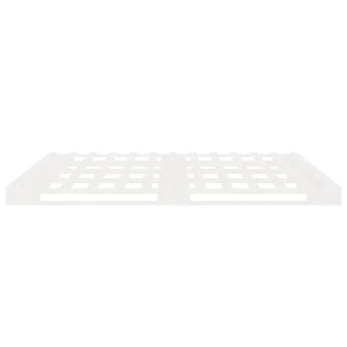 Sengeramme uden madras 200x200 cm massivt fyrretræ hvid