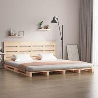 Sengeramme uden madras 180x200 cm massivt fyrretræ