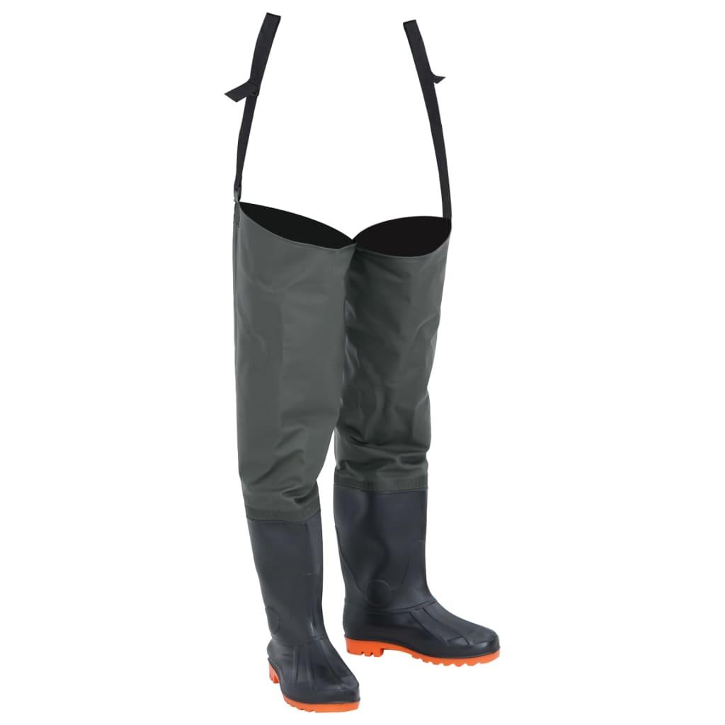 Hip waders str. 41 - mørkegrøn PVC-belagt polyester