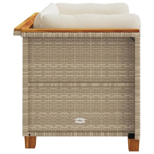 Hjørnemoduler til havesofa 2 stk. med hynder polyrattan beige